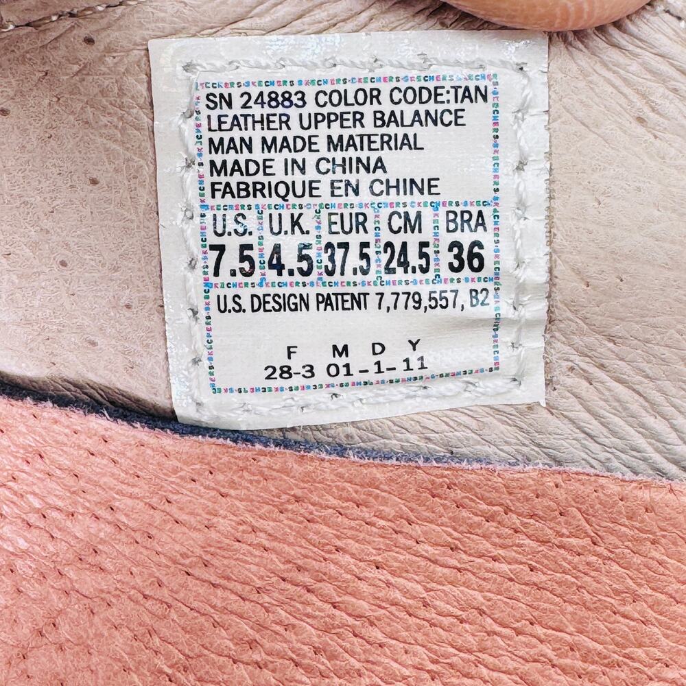 Skechers Shape ups Mary Janes Shoes Womens US 7.5 Brown Leather Wedge SN24883 - Picture 11 of 11